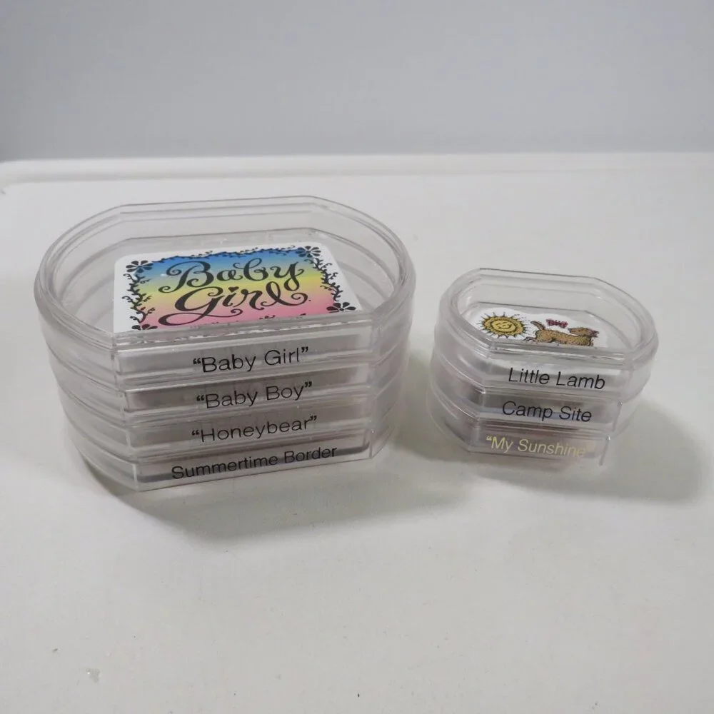 Fiskars Clear Rubber Stamps STACKABLE New